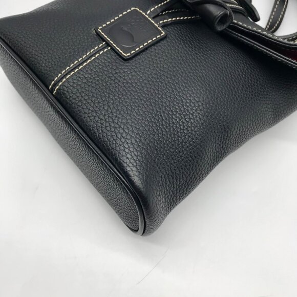 Dooney & Bourke Black Pebbled Grain Leather Toggle Crossbody Bag - Picture 6 of 11